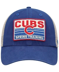 Men's '47 Brand Royal, Tan Chicago Cubs Four Stroke Clean Up Trucker Snapback Hat