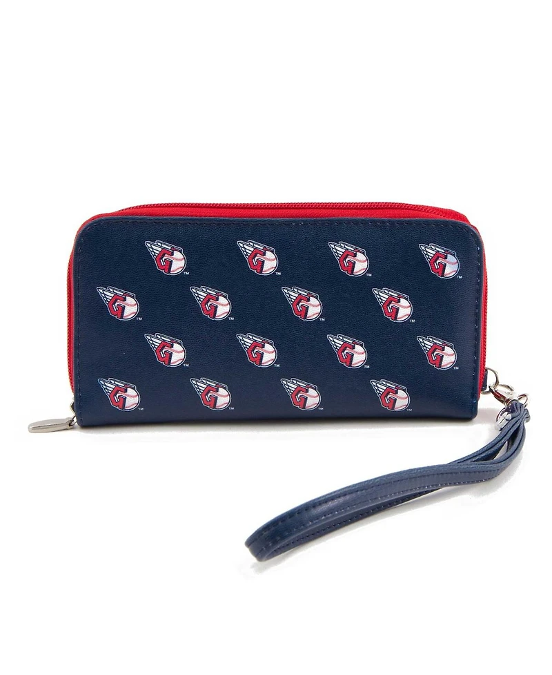 Women's Cleveland Guardians Zip-Around Wristlet Wallet