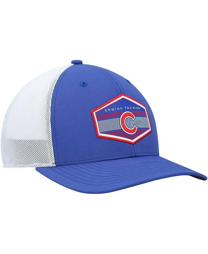 Men's '47 Brand Royal, White Chicago Cubs Spring Training Burgess Trucker Snapback Hat