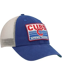 Men's '47 Brand Royal, Tan Chicago Cubs Four Stroke Clean Up Trucker Snapback Hat