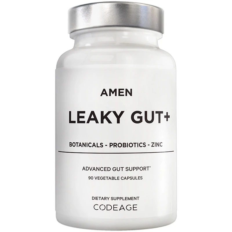 Amen Leaky Gut Supplement - Advanced Formula with Bioavailable L Glutamine, Zinc, Turmeric, Dgl Licorice Root - Marshmallow Root