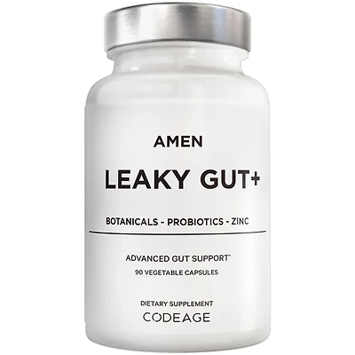 Amen Leaky Gut Supplement - Advanced Formula with Bioavailable L Glutamine, Zinc, Turmeric, Dgl Licorice Root - Marshmallow Root