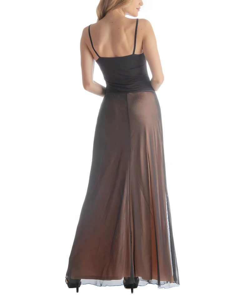 24seven Comfort Apparel Women's Elastic Waist Dressy Maxi Skirt