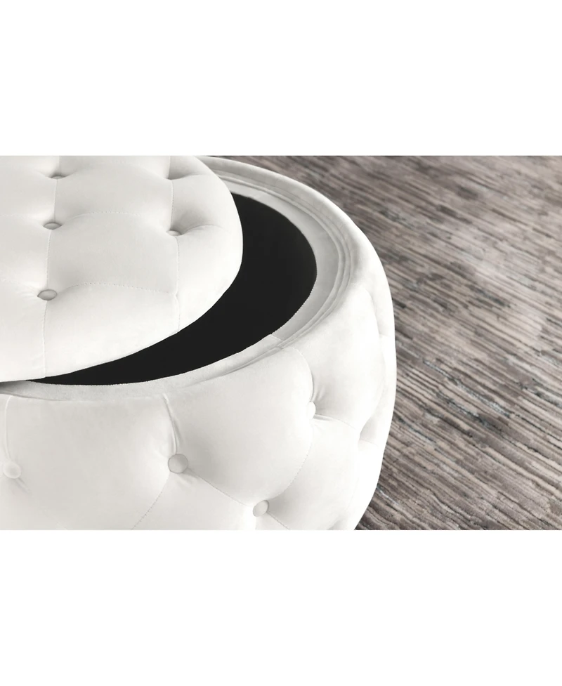 Coaster Home Furnishings Angelina 18" Foam Tufted Storage Round Ottoman