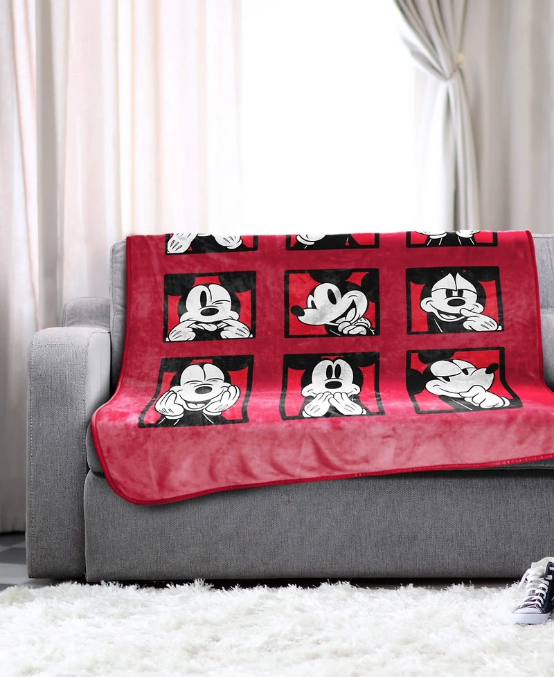 Disney Mickey Mouse Expressions Silk Touch Throw, 70" x 50"