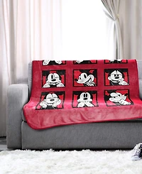 Disney Mickey Mouse Expressions Silk Touch Throw, 70" x 50"