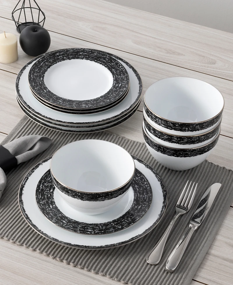 Noritake Rill 12-Piece Dinnerware Set, Service for 4