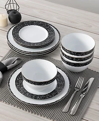 Noritake Rill 12-Piece Dinnerware Set, Service for 4