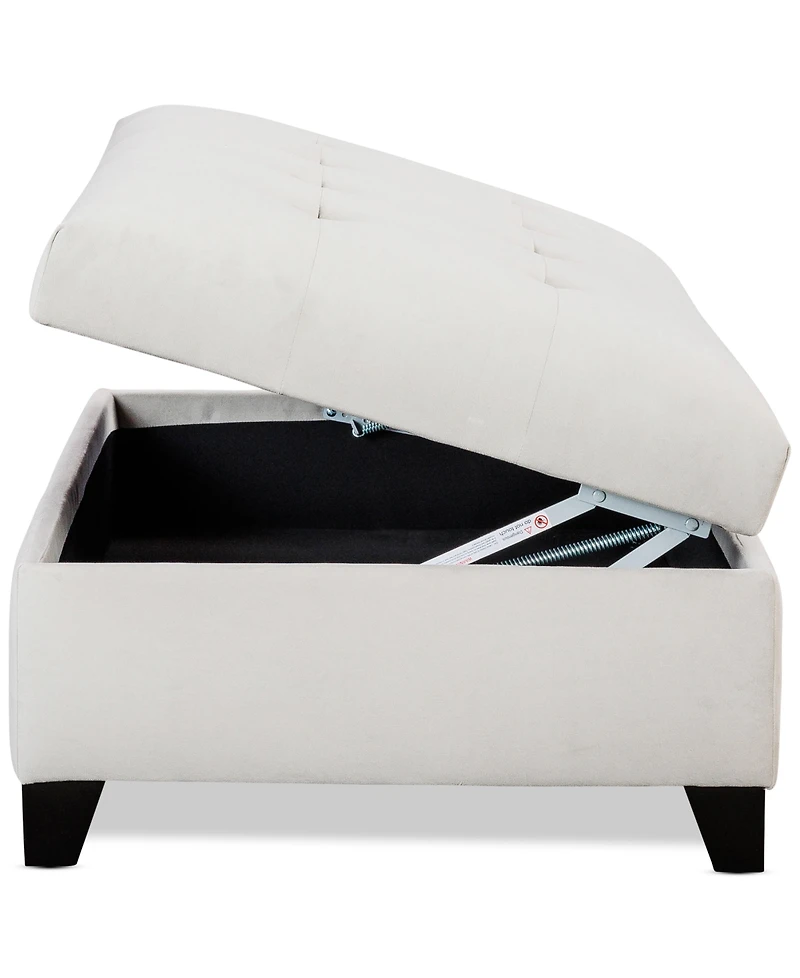 Closeout! Kallison 53" Fabric Storage Ottoman, Created for Macy's