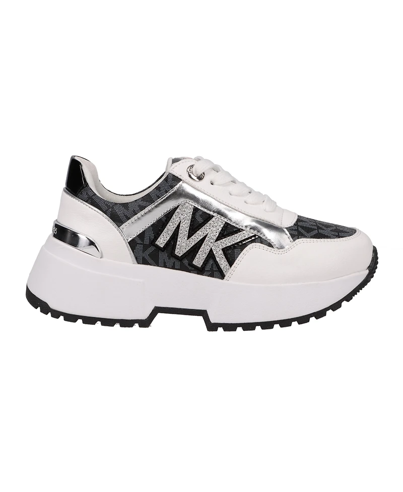 Michael Kors Little Girls Cosmo Maddy Logo Repeat Sneakers