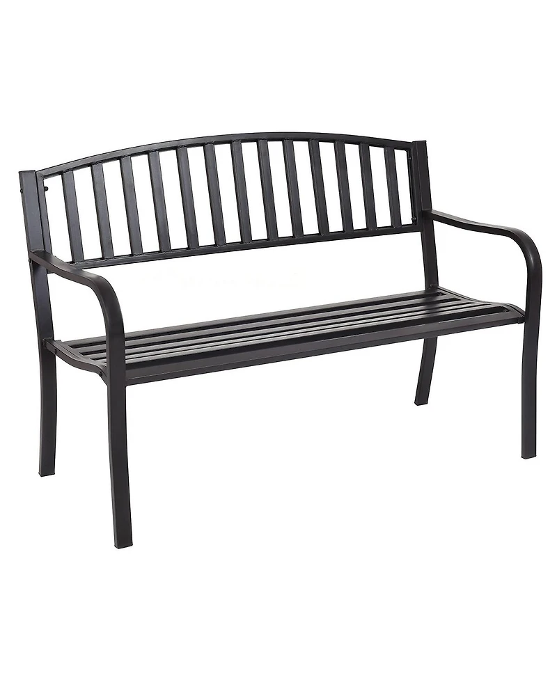 Costway 50'' Patio Garden Bench Park Yard Outdoor Furniture Loveseats