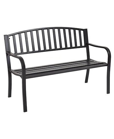 Costway 50'' Patio Garden Bench Park Yard Outdoor Furniture Loveseats