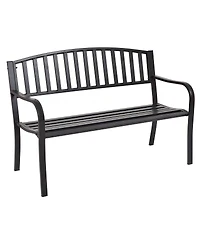 Costway 50'' Patio Garden Bench Park Yard Outdoor Furniture Loveseats