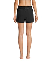 Lands' End Women's 3" Quick Dry Elastic Waist Board Shorts Swim Cover-up with Panty