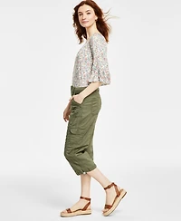 Style & Co Women's Mid-Rise Cargo Capri Pants, Exclusively at Macy's
