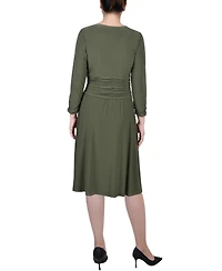 Ny Collection Petite Ruched A-line Dress
