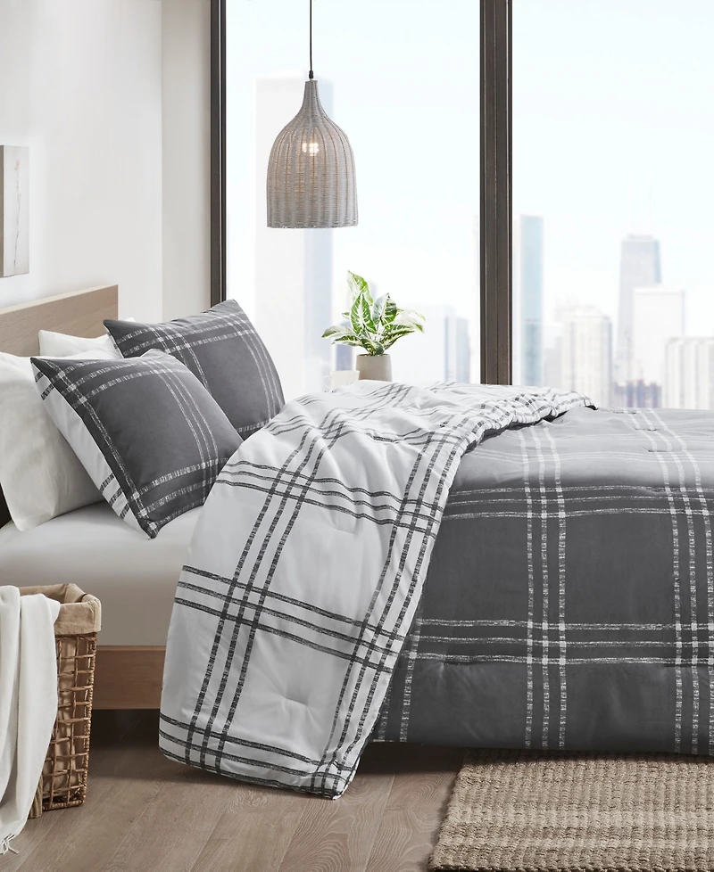 Intelligent Design Pike Plaid Reversible Comforter Set, Twin/Twin Xl
