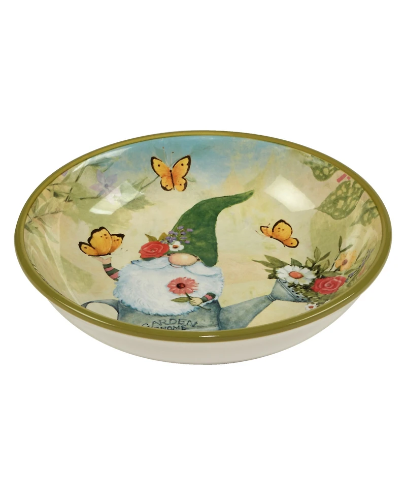 Certified International Garden Gnomes Set of 4 Soup/Pasta Bowl