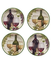 Certified International Meadow Brook Vineyard Set of 4 Soup/Pasta Bowl 9"