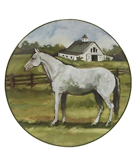 Certified International York Stables Set of 4 Dinner Plate 10.5"