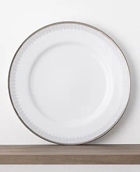 Noritake Silver Colonnade 4 Piece Dinner Plate Set, Service for 4