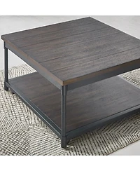 Steve Silver Prescott 36" Square Metal Lift-Top Cocktail Table