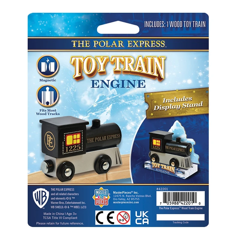 Masterpieces Polar Express Wooden Toy Train Engine For Kids