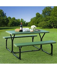 Picnic Table Bench Set Outdoor Backyard Garden Party Dining All Weather