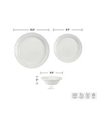 Portmeirion Botanic Garden Harmony White 12 Piece Dinnerware Set, Service for 4