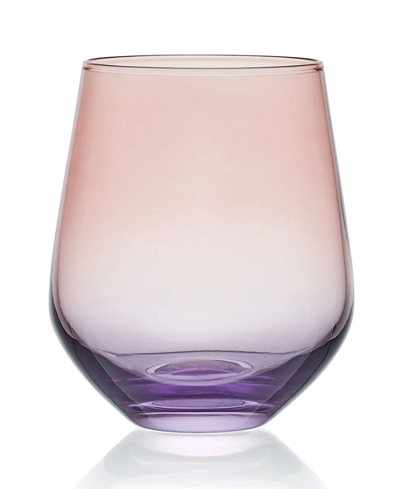 Mikasa Chroma 13 Ounce Stemless Wine Glass 4-Piece Set