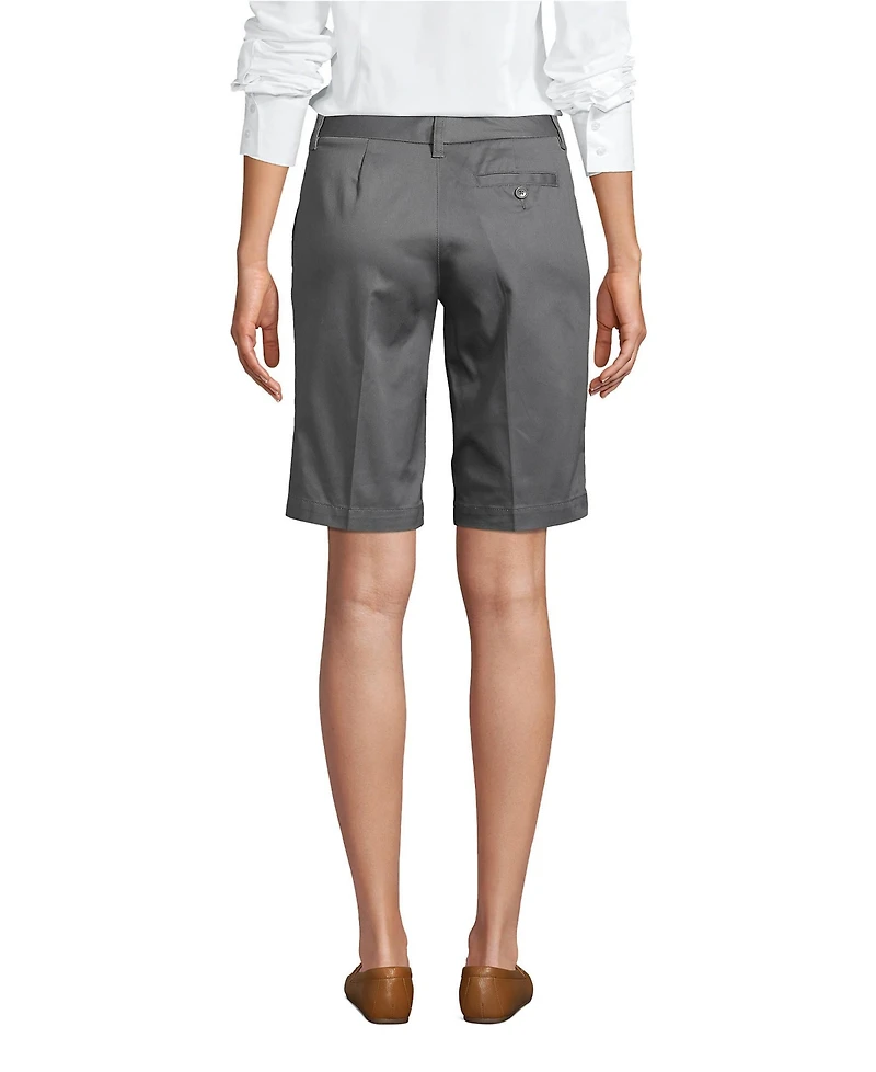 Lands' End Women's Plain Front Blend Chino Shorts