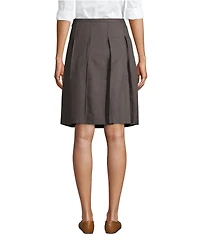 Lands' End Tall Box Pleat Skirt Top of Knee