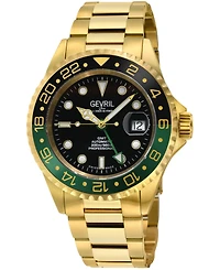 Gevril Men's Wall Street Swiss Automatic Gold-Tone Stainless Steel Watch 43mm