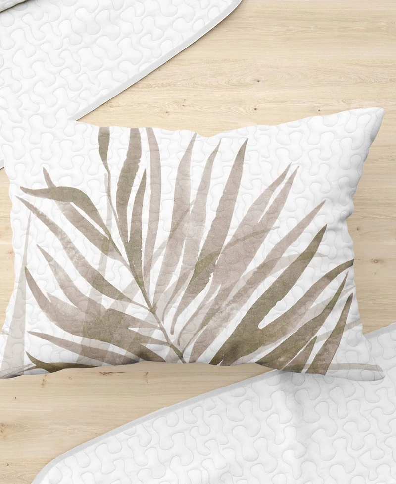 Elise and James Home Palm Leaf Tropical Jungle 2-Piece Quilt Set, Twin