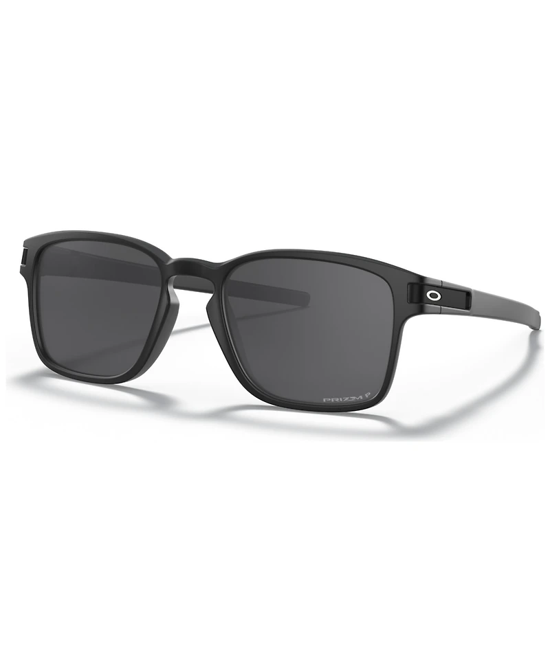 Oakley Men's Polarized Low Bridge Fit Sunglasses, OO9358 Latch Sq 55