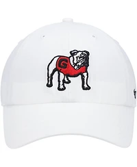 Men's '47 Brand White Georgia Bulldogs Clean Up Adjustable Hat