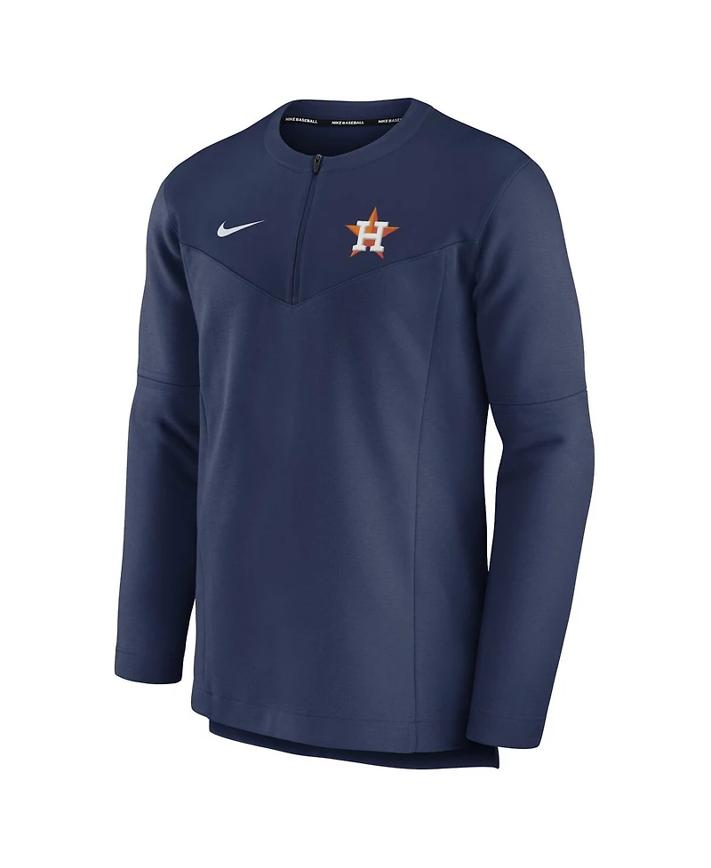 Men's Nike Navy Houston Astros Authentic Collection Game Time Performance Half-Zip Top