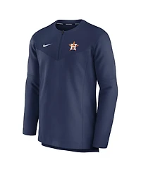 Men's Nike Navy Houston Astros Authentic Collection Game Time Performance Half-Zip Top