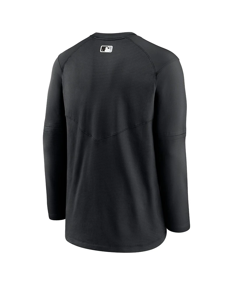Men's Nike Black Chicago White Sox Authentic Collection Logo Performance Long Sleeve T-shirt