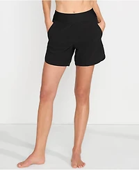 Lands' End Women's Curvy Fit 5" Quick Dry Board Shorts Swim with Panty