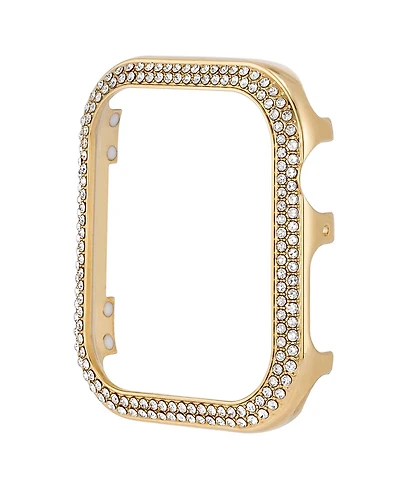 Anne Klein Women's Premium Crystal Gold-Tone Alloy Metal Protective Case designed for Apple Watch 45mm