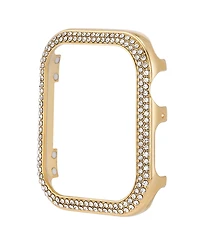 Anne Klein Women's Premium Crystal Gold-Tone Alloy Metal Protective Case designed for Apple Watch 45mm
