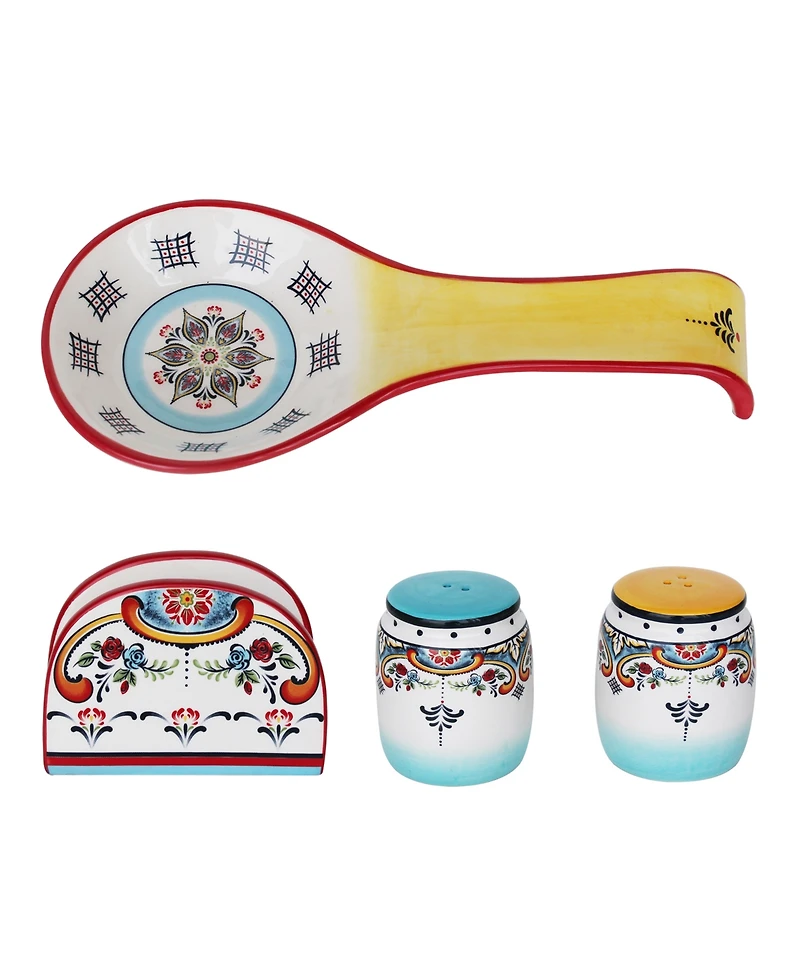 Euro Ceramica Zanzibar Kitchen Accessories, Set of 4