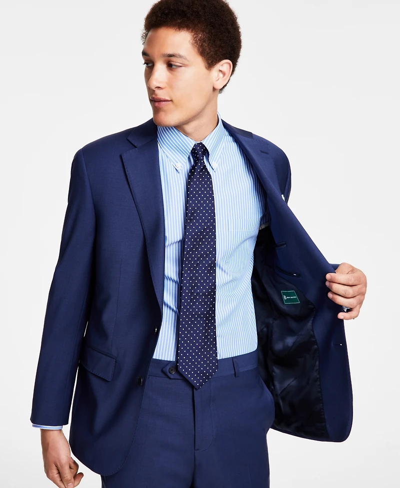B by Brooks Brothers Men's Classic-Fit Stretch Wool Blend Suit Separates Jacket