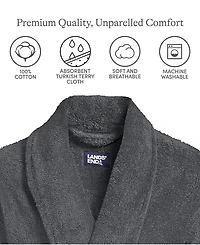 Lands' End Men's Calf Length Turkish Terry Robe