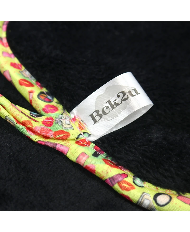 Decorative Microfiber Makeup Remover Cloths (Pack of 5, Design Options), Soft Coral Fleece Reusable Towels with a Travel Bag, Facial Wash Cloth