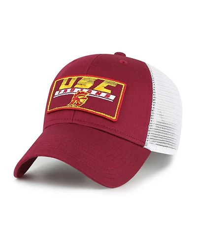 Big Boys and Girls '47 Brand Cardinal, White Usc Trojans Levee Trucker Adjustable Hat