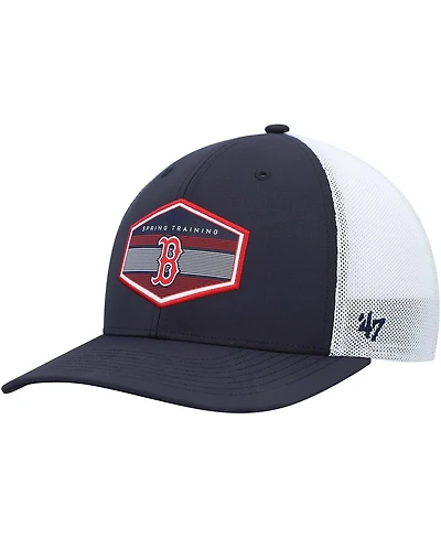 Men's '47 Brand Navy, White Boston Red Sox Spring Training Burgess Trucker Snapback Hat