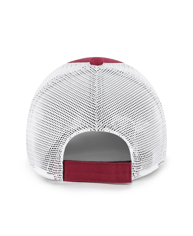 Big Boys and Girls '47 Brand Cardinal, White Usc Trojans Levee Trucker Adjustable Hat