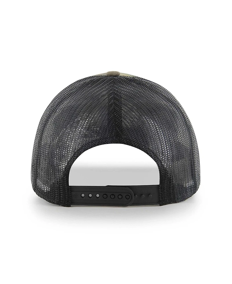 Men's '47 Brand Camo, Black Chicago Blackhawks Trucker Snapback Hat